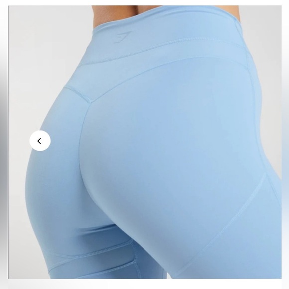 Gymshark x Whitney Simmons light Blue High-Waisted mesh detail Leggings XS - Picture 5 of 16